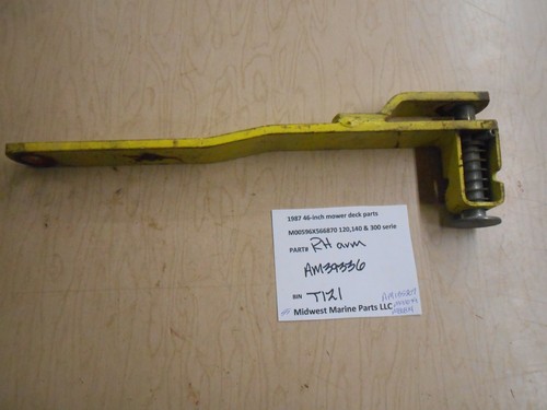 AM39336 John Deere 1987 46 Zoll Deck M00596X566870 rechter Arm und Pin T121