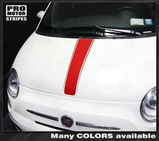 Fiat 500 Center Hood Accent Stripe Decal 2007 2008 2009 2010 2011 Pro Motor