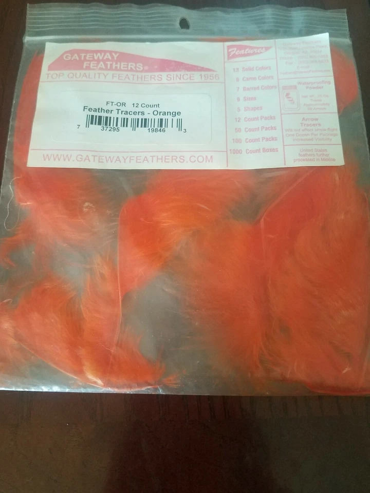 Gateway Archery Feather Arrow Tracer Hunting Fletchings 12/pack-Brand New-SHIP24 - Image 4 of 4