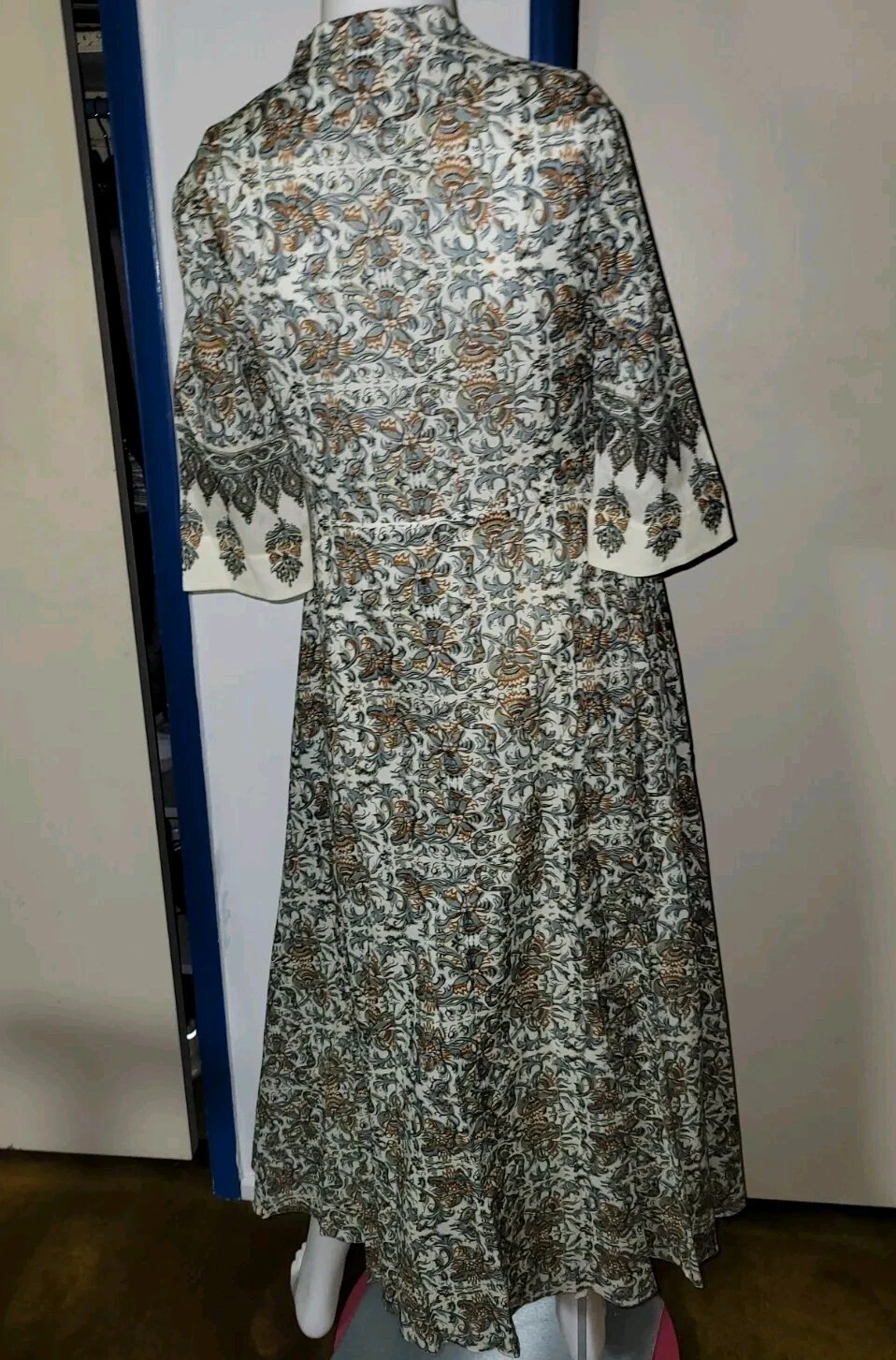 Abito camicia stampata Tory Burch XS Indienne copertura fino a $448
