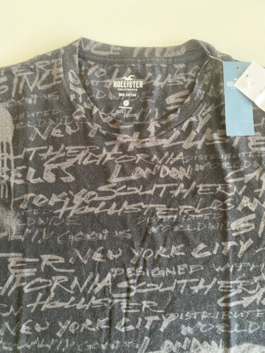 Hollister Men's SS Black New York Spelled Cotton NWT Sz M - Picture 2 of 5