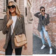 NWOT Anine Bing double breasted fishbone blazer size small