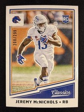 2017 Panini Classics #246 Jeremy McNichols Red Back Rookie #/299