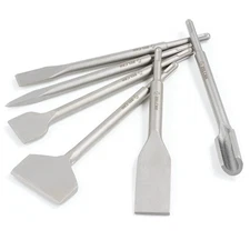 Chisel Set with SDS Plus Shanks, 6pc Masonry Concrete Drill Bit Set, Tile Gro...