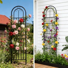 New 2 Pack 86.8" x 19.5" Garden Trellis for Climbing Plants, Outdoor Metal US