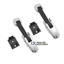 2 Sets Hood Latch Rubber Lock Chrome Fit 2003-2009 Hummer H2 Chevy Kodiak