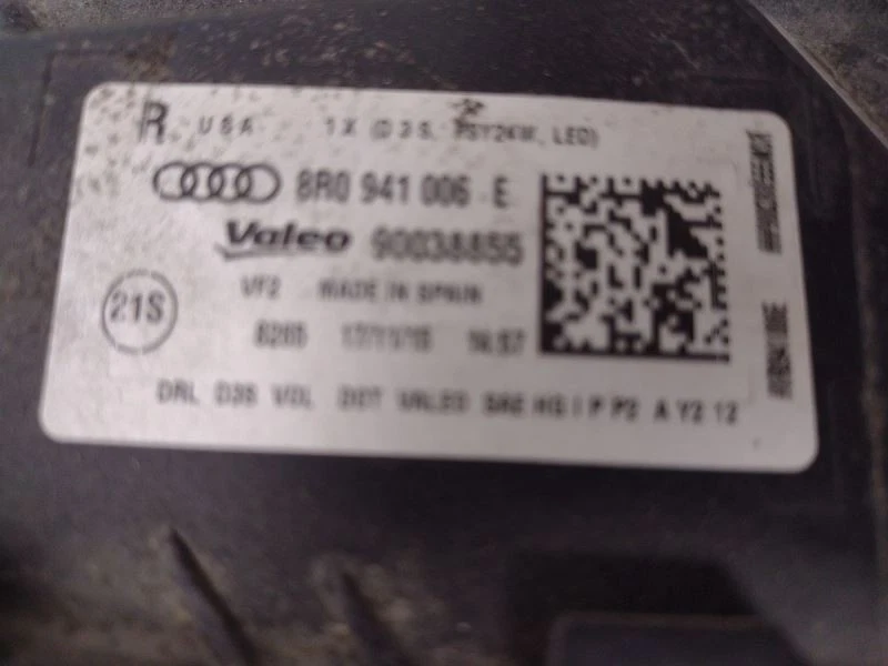 Faro xenón derecho pasajero 8R0941044E compatible con Audi Q5 13-17 2892820 Foto 2 de 4