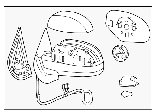 Genuine GM Primed Driver Side Mirror 20843205