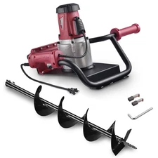 1500W 2HP Earth Auger Drill Electric Post Hole Digger Machine with 6" Bit For