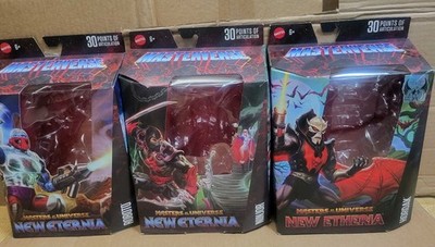 Masters Of The Universe New Eternia Ninjor/Roboto/Hordak EMPTY BOX Art Lot Of 3