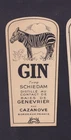 Old  label Alcohol Gin  BN200014 Zebra