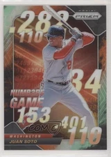 2020 Panini Prizm Numbers Game Mega Box Cosmic Haze Prizm Juan Soto #NG-1
