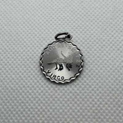 Jungfrau Sterlingsilber Sternzeichen Horoskop Zeichen Anhänger oder Charm A6