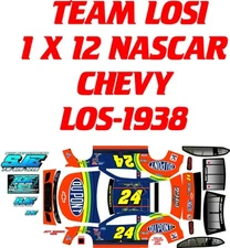 TEAM LOSI 1X12 LOS-1938  NASCAR JEFF GORDON 1995 DECAL WRAP KIT CHEVY ONLY