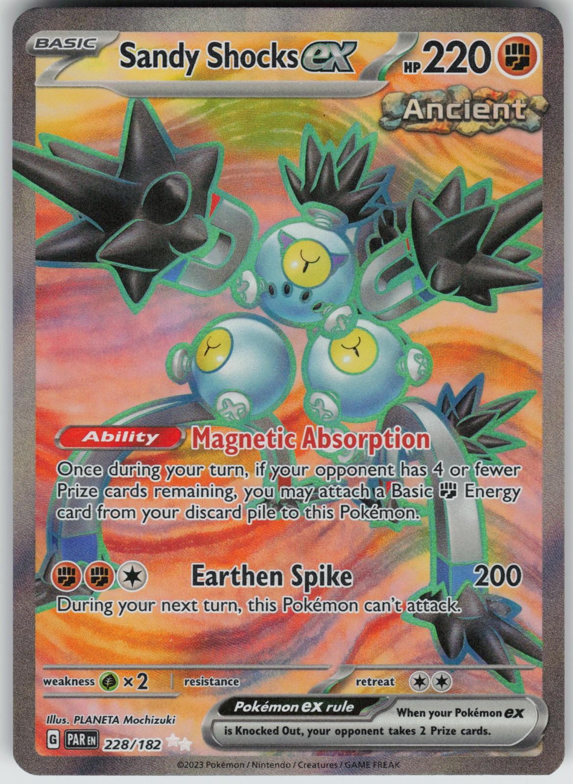 Sandy Shocks ex 228/182 Ultra Rare Paradox Rift Pokemon Holo Near Mint