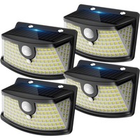 Aootek Solarlampen AußEn 4Er Set Bewegungsmelder 120 LED 270 Grad IP65 Kaltweiß