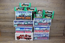 Hess Trucks Cars Collection  lot of 14 in original boxes never used...