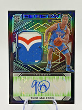 2020-21 Obsidian Theo Maledon 240 Green Etch Auto RC Rookie 3 Color Patch /25