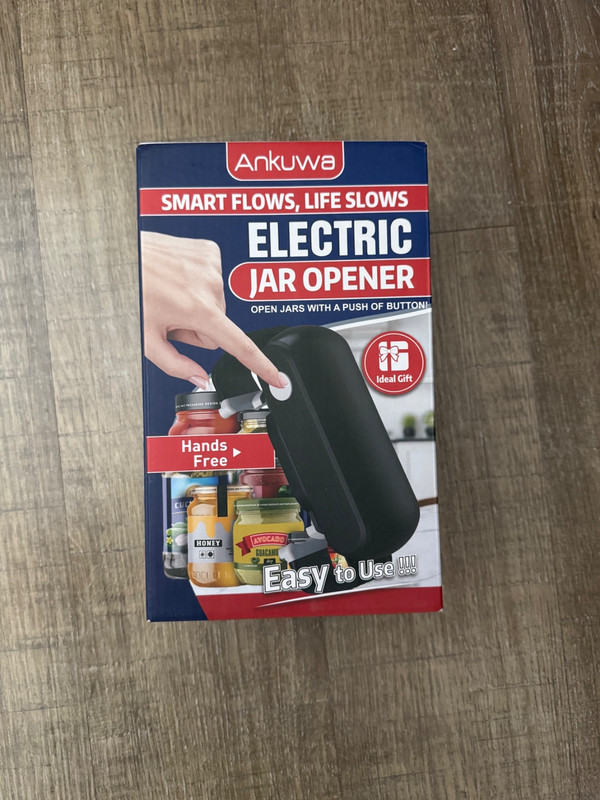 Hands-Free Electric Jar Opener - One Touch High Torque, Battery Operated, Easy f