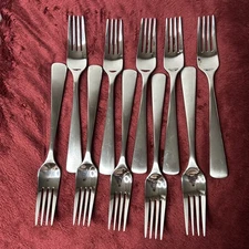 Studio William Stainless - Satin 18/10  8.25” Dinner Forks Set of 10
