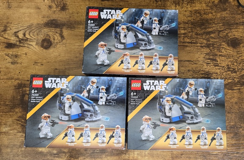 3x LEGO Star Wars 75359 : 332nd Ahsoka’s Clone Trooper Battle Pack (BNIB)