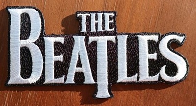 The Beatles Patch White Logo Iron-On Embroidered Paul McCartney Ringo Lennon 