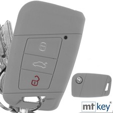KEYLESS Schlüssel Hülle Grau für VW Passat B8 Arteon Skoda Kodiaq