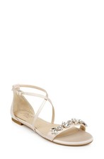 Jewel Badgley Mischka Tessy Evening Sandal 7.5 Champagne
