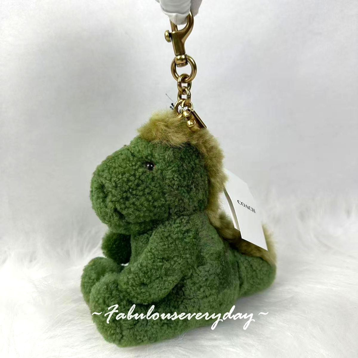 Coach Little Rexy Bag Charm in Shearling/Brass/Multi CCR22 NWT | eBay