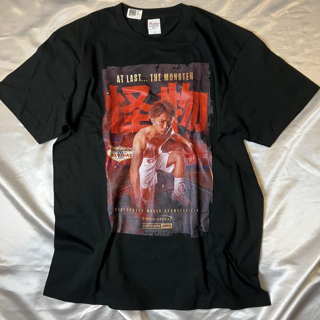 怪物 Tシャツ INOUe vs CARDENAS 05.04.25 Naoya Inoue] Naoya Inoue vs. Cardenas fight T-shirt Boxing L