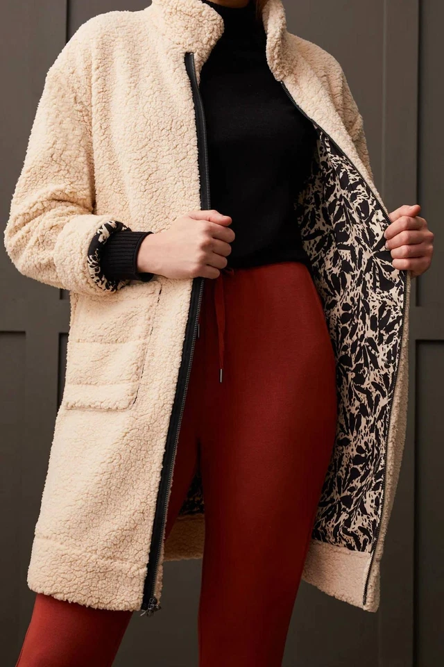 Tribal Printed Lined Zip Up Coat Size 2X - Image 2 of 4