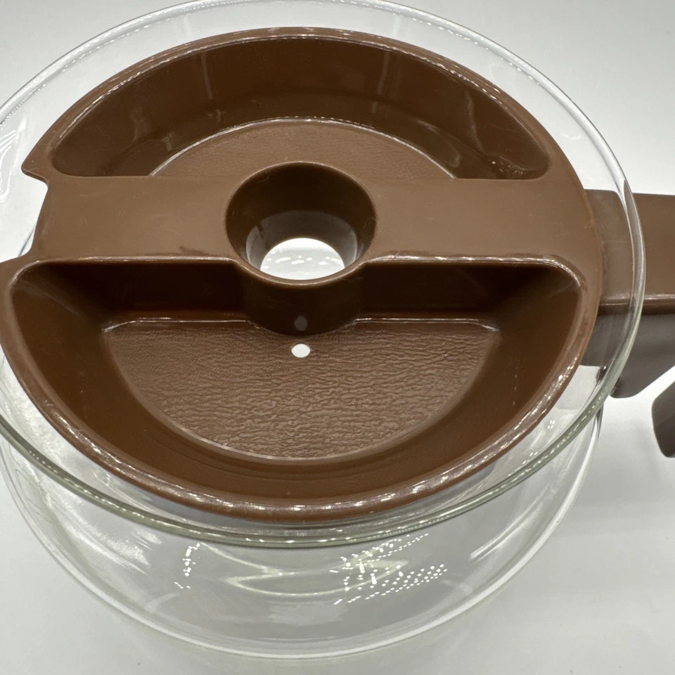 Jarra de repuesto para cafetera Proctor Silex vintage de 10 tazas mango retro marrón Foto 4 de 4