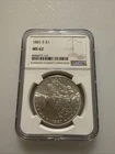 1881 S Morgan Silver Dollar MS 62 NGC