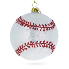 Home-Run Baseball Blown Glass Ornament