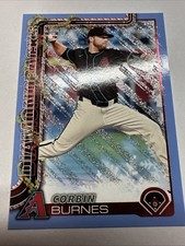 2025 Topps Holiday - Corbin Burnes #H185 Holiday Light Blue Glitter Diamondbacks