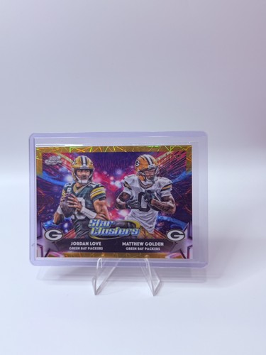 2025 Topps Chrome Cosmic Star Clusters GOLD /50 Jordan Love Matthew Golden SSP🔥