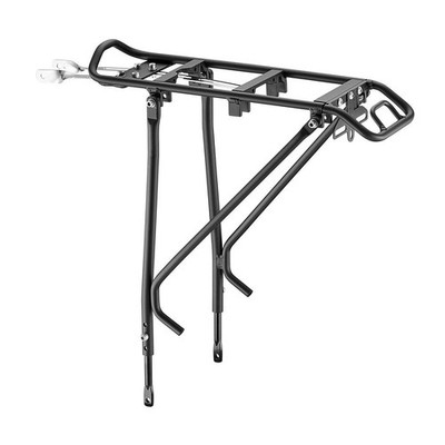 Gepäckträger für Fahrrad hinten mit Streben Ibera Touring Alu Schwarz verstel