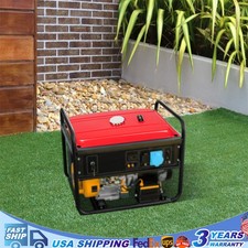 5 Gallon Generator Universal Fuel Tank w/Chrome Cap Gauge Petcock Valve Red