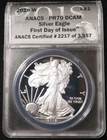 2018 W Proof American Silver Eagle ANACS PR70 DCAM First Day
