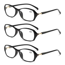 3 Pairs Womens Ladies Blue Light Blocking Reading Glasses Anti Blue Ray Readers