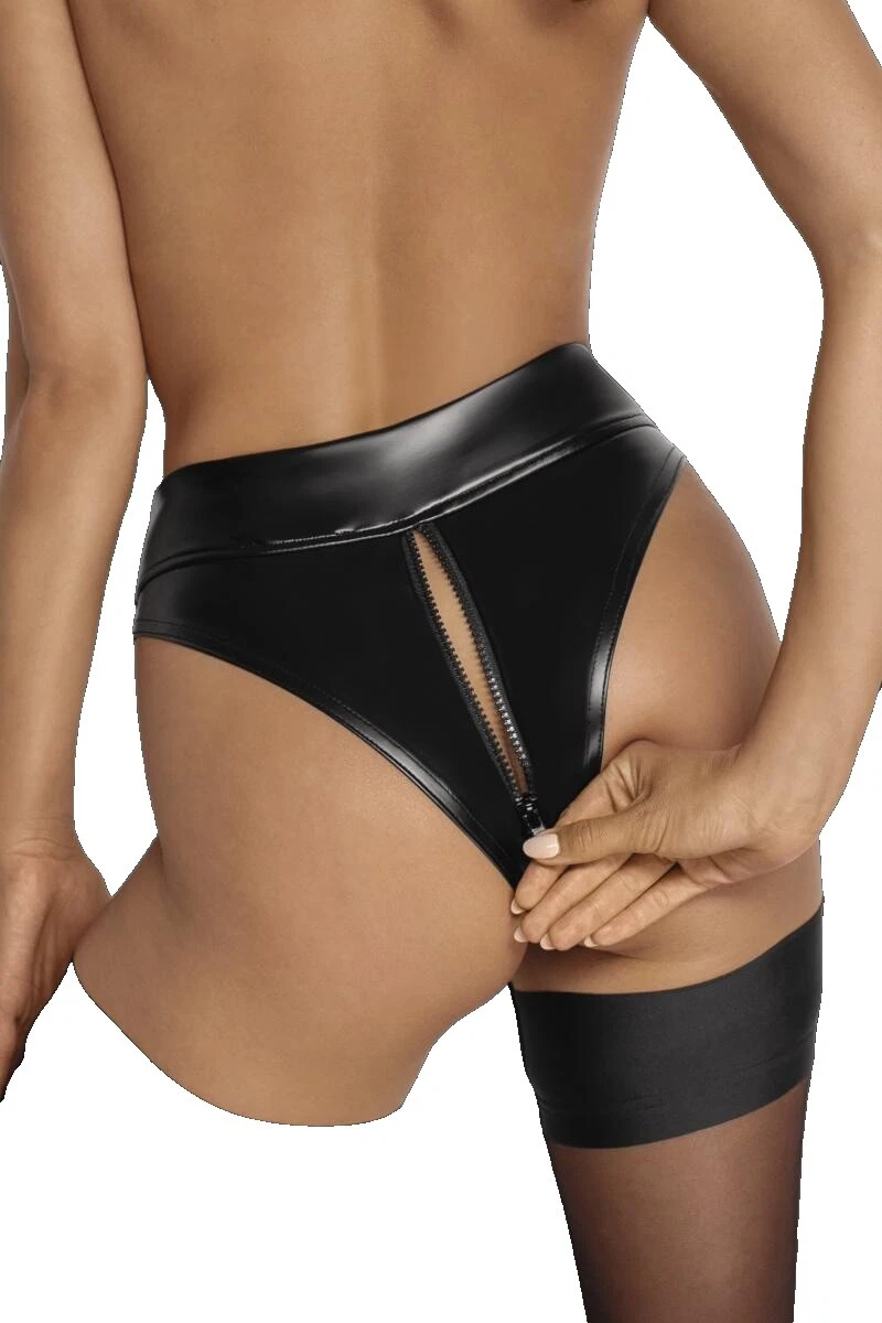 Черные трусики из полиэстера ручной работы для женщин