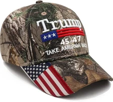 President Donald Trump 45-47 Hat 2024 Make America Great Again MAGA Camouflage