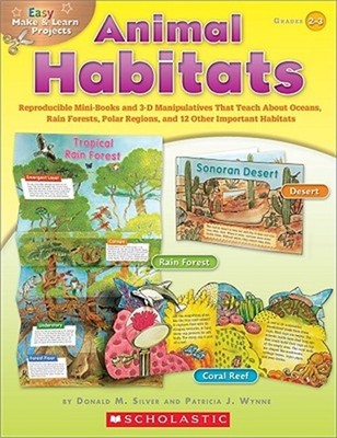 Animal Habitats, Grades 2-3: Reproducible Mini-Books and 3-D Manipulatives That