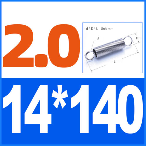 A2 Stainless Steel Tension Springs | Ø2mm×40mm-324mm for Automotive, Industrial - Picture 37 of 122