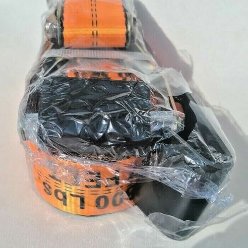 Ratchet Strap Cargo Tie-Downs 2"x27' Heavy-Duty Flat Hook Flatbed Orange - 第 2/3 張圖片