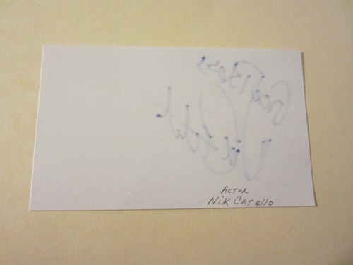 Nik Catello Actor Autographed Signed 3X5 Index Card "Cowgirl Romance" - Picture 2 of 3