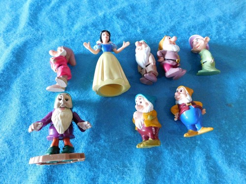 Vintage Lot Disney Schneewittchen 3" mit 8 Zwergen PVC 1993 Figuren extra schläfrig - Bild 9 von 12
