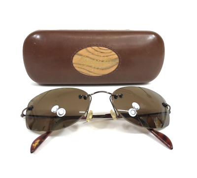 Vintage Maui Jim Sunglasses MJ-310-23 Brown Rimless Frames  display picture 1