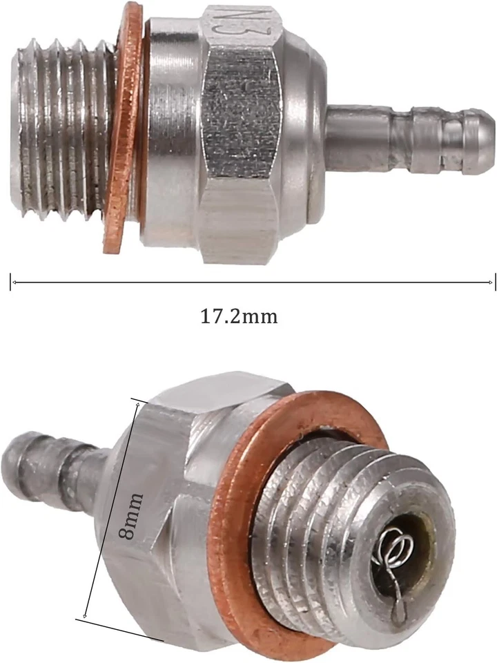 4pcs N3 Hot Glow Plug for Traxxas Kyosho HSP HPI Redcat 1/8 1/10 RC Truck Buggy - Image 3 of 4