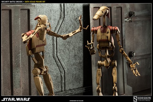 SIDESHOW STAR WARS DROIDE DE BATALLA DE SEGURIDAD PAQUETE DE 2 FIGURAS 12" 1/6 2014 NUEVO *EE. UU.* - Imagen 8 de 14
